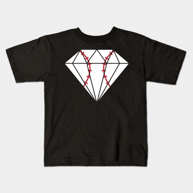 Baseball Diamond Kids T-Shirt by jonah block